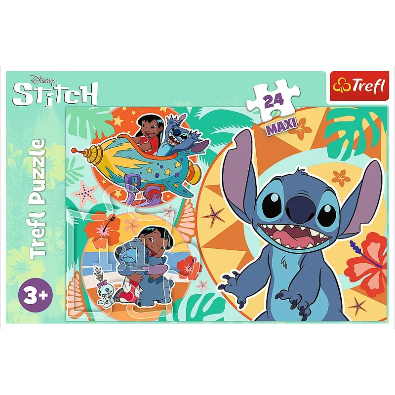 Lilo & Stitch Maxi Groot Formaat Legpuzzel - 24 stukjes - Vanaf 3 jaar from Trefl, Wielkleurig edition – box 2 of 3