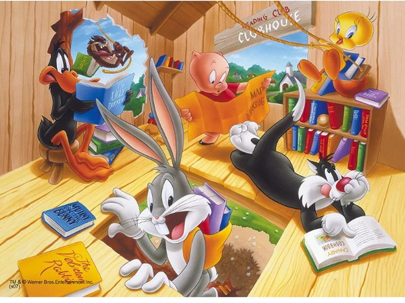 Looney Tunes Puzzel 30 Stukken - Leeshoek fra Trefl – æske
