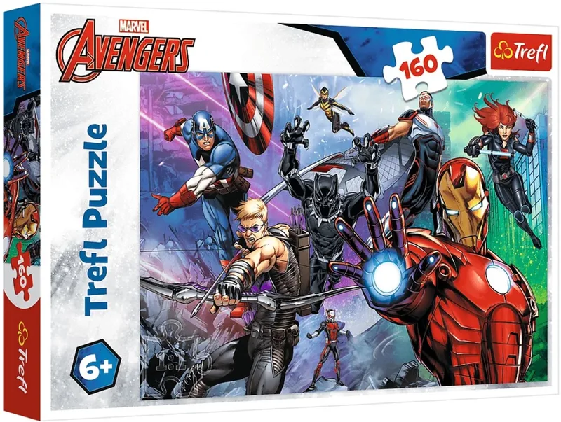 Marvel Avengers Ensemble Legpuzzel - 160 stukjes - Vanaf 6 jaar van Trefl, editie Meerkleurig – doos