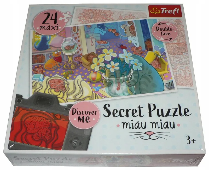 Maxi Puzzel 24 Stukjes met Magische Camera & Dubbelzijdig Plezier van Trefl – doos