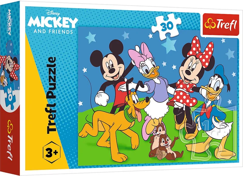 Mickey Mouse en Donald Duck Legpuzzel - 30 stukjes - Vanaf 3 jaar de Trefl, édition Multicolore – boîte