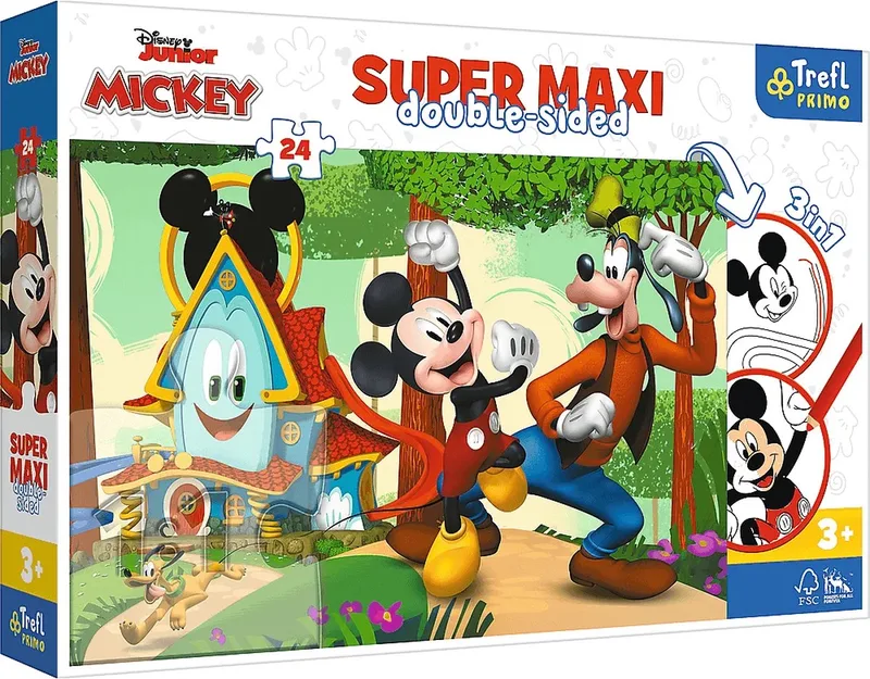 Mickey Mouse Legpuzzel - 24 stukjes - Vanaf 3 jaar van Trefl, editie Meerkleurig – doos