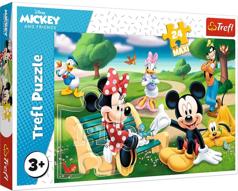 Mickey Mouse Onder Vrienden Disney Legpuzzel - 24 stukjes - Vanaf 3 jaar van Trefl, editie Meerkleurig – doos