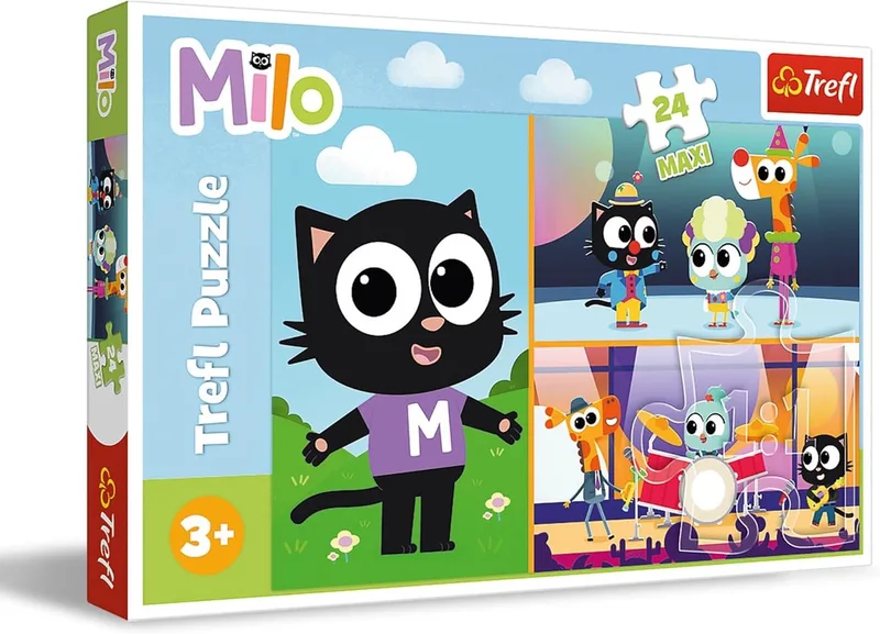 Milo Serie - Maxi Legpuzzel - 24 Stukjes - Avonturen van Kleine Kat Milo van Trefl, editie Meerkleurig – doos
