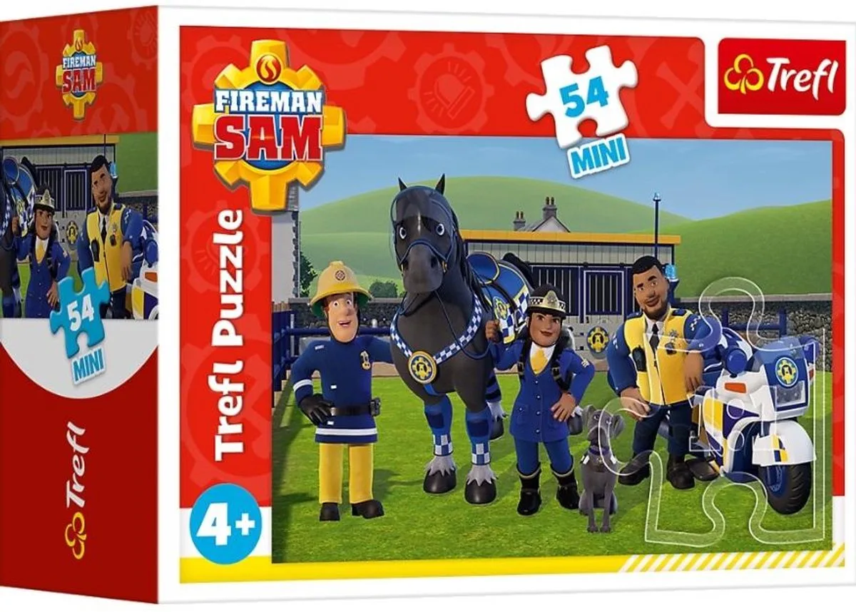 Mini Brandweerman Sam in gereedheid 1 - puzzel met 54 stukjes från Trefl – kartong
