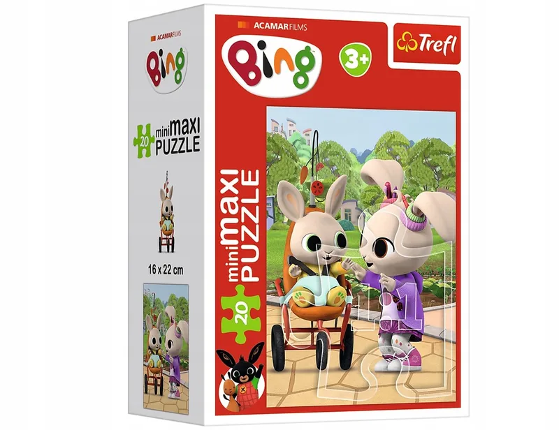 Mini Maxi Bing Puzzel 20 Elementen - Konijn Coco van Trefl, editie Meerkleurig – doos