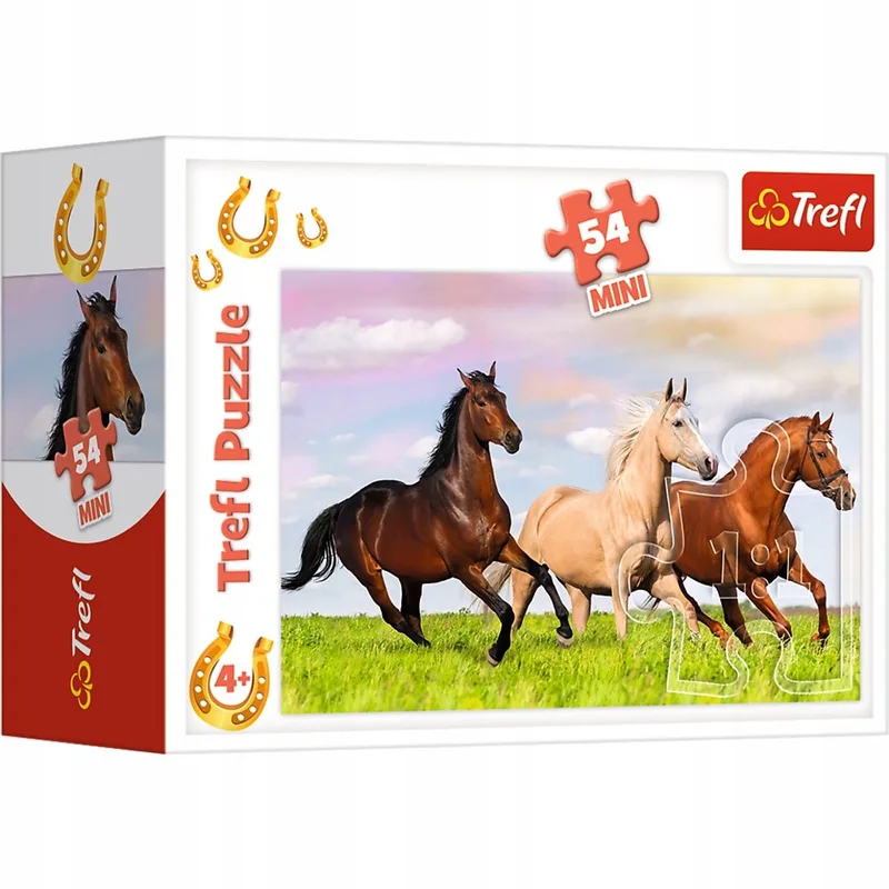 Mini Puzzel 54 Stuks - Paarden Wereld from Trefl – box