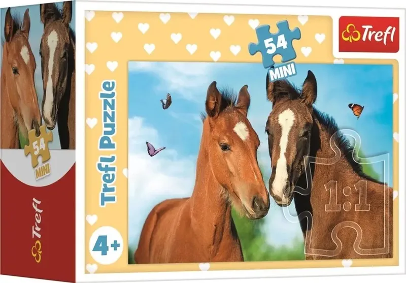 Minipuzzel 54 Stukjes - Schaduwrijke Dierenkoppels from Trefl – box