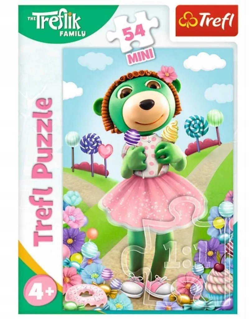 Minipuzzel Vrolijke wereld van Treflik 54 stukjes von Trefl, Ausgabe Mehrfarbig – Schachtel
