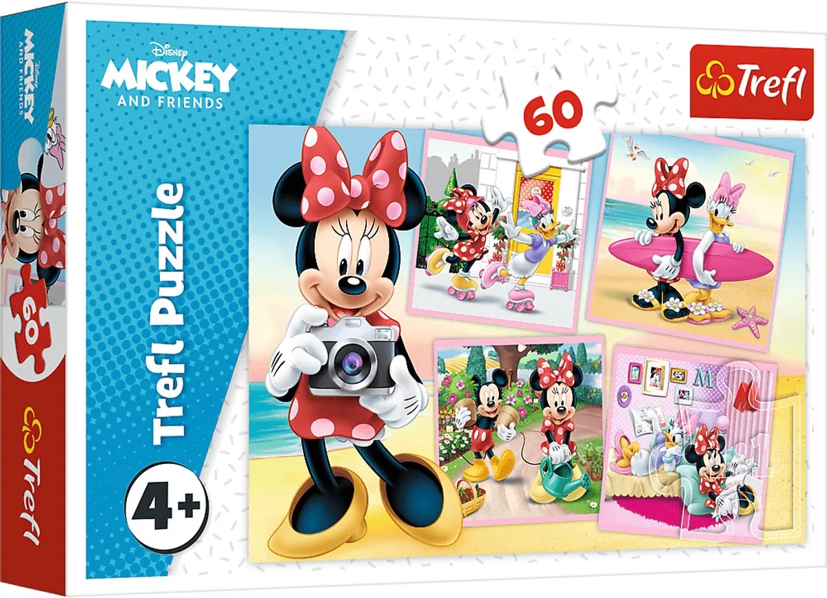 Minnie Mouse Legpuzzel - 60 stukjes - Vanaf 4 jaar från Trefl, utgåva Flerfärgad – kartong