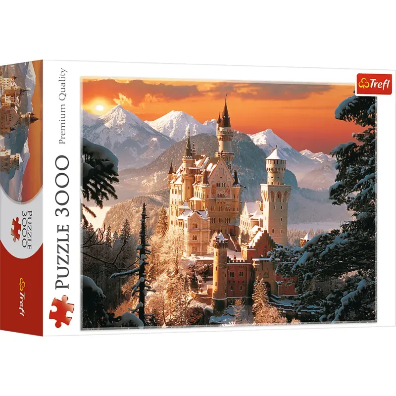Neuschwanstein Kasteel Bavaria in de winter - 3000 stukjes van Trefl, editie Meerkleurig – doos 2 van 2