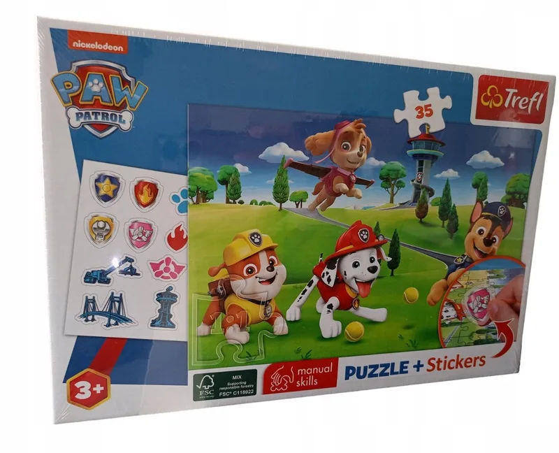 PAW Patrol 35-delige puzzel met stickers from Trefl – box