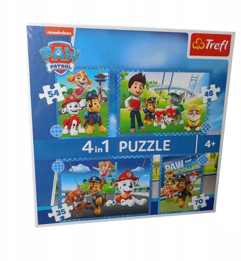 Paw Patrol 4-in-1 puzzels - 207 stukjes from Trefl, Multicolour edition – box