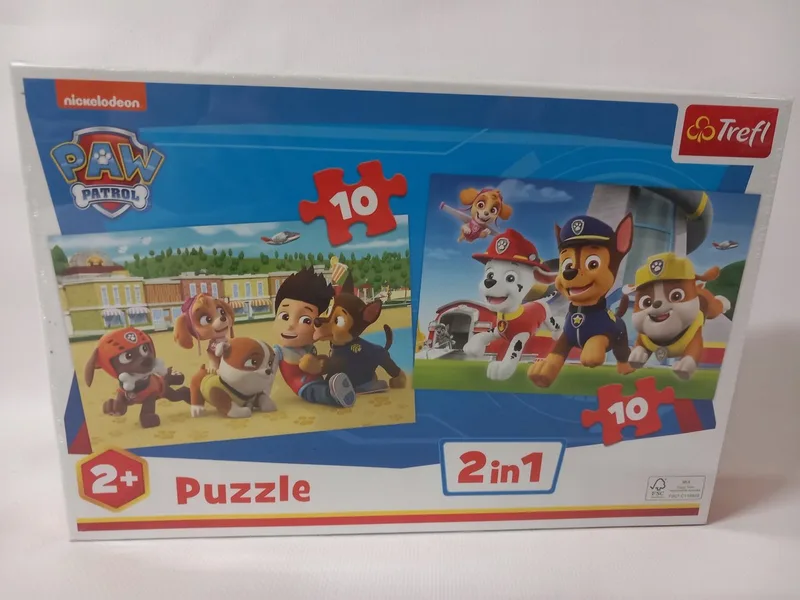 Paw Patrol Babypuzzel 2x10 Stukjes - 2 Jaar+ van Trefl – doos