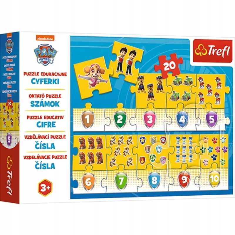 Paw Patrol Educatieve Puzzel 20 Stukjes - Cijfers Leren from Trefl – box