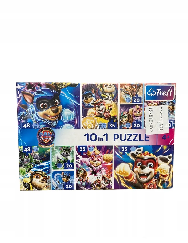 Paw Patrol Film 10-in-1 Puzzels - 329 Stukjes van Trefl, editie Meerkleurig – doos