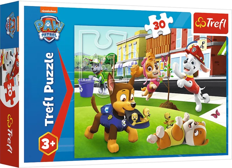 PAW Patrol Kleurrijke Illustratie Legpuzzel - 30 stukjes - Vanaf 3 jaar van Trefl, editie Meerkleurig – doos