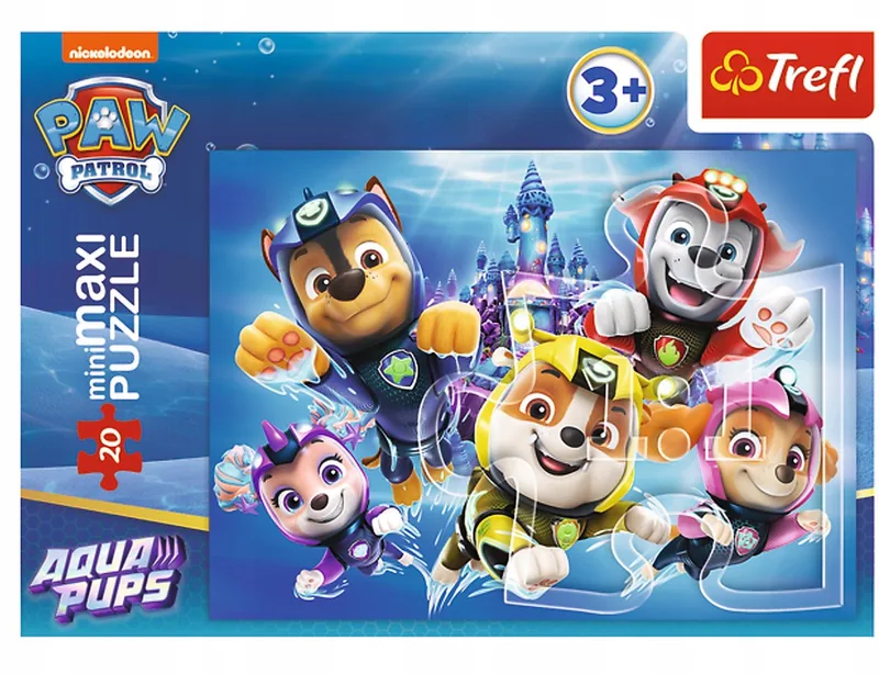Paw Patrol Mini Maxi Puzzel 20 Stukken - Leuk en Veilig Speelgoed van Trefl, editie Meerkleurig – doos