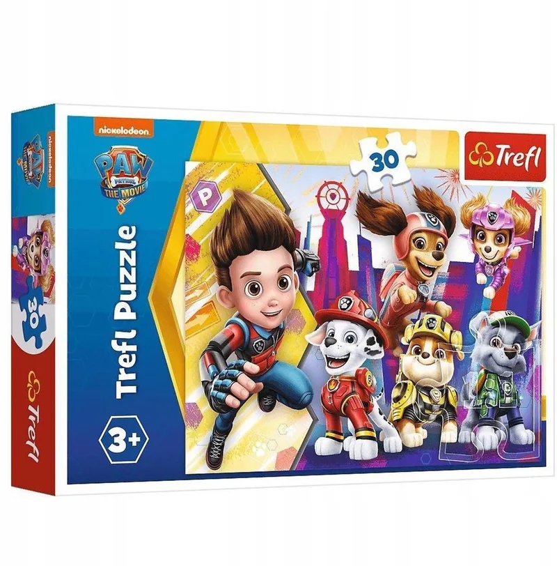 Paw Patrol Puzzel 30 Stukjes - Zgrana Ekipa de Trefl, édition Multicolore – boîte