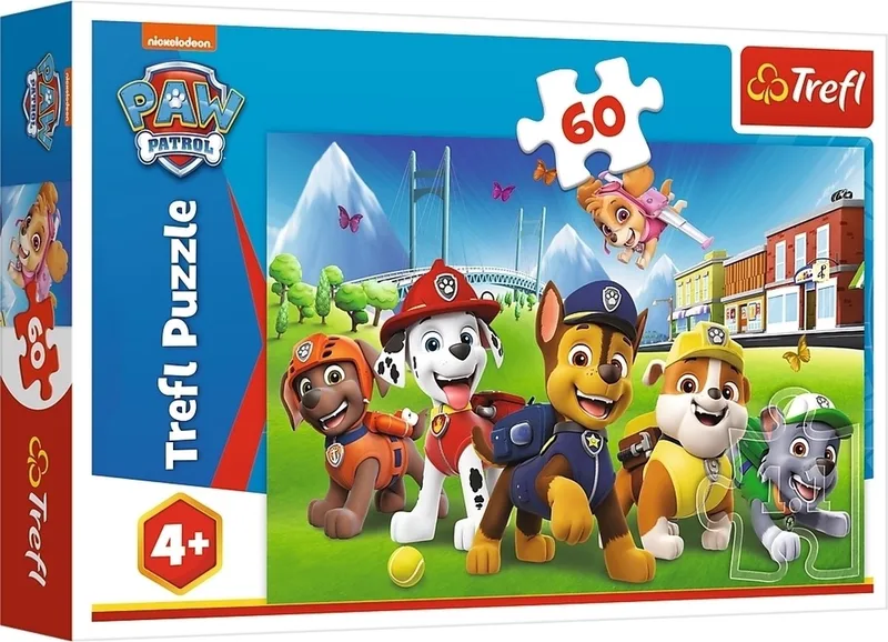 Paw Patrol puzzel - 60 stukjes van Trefl, editie Team Paw Patrol – doos