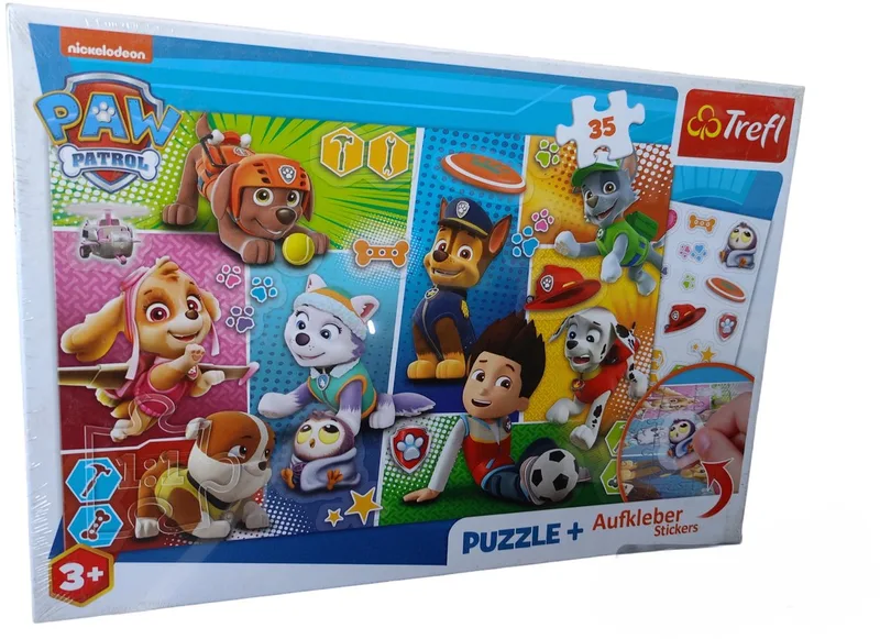 Paw Patrol Puzzel met Stickers - 35 Stukjes from Trefl, Multicolour edition – box