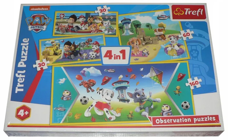 Paw Patrol Puzzel Set 4-in-1: 4 Puzzels voor Kinderen from Trefl, Multicolour edition – box