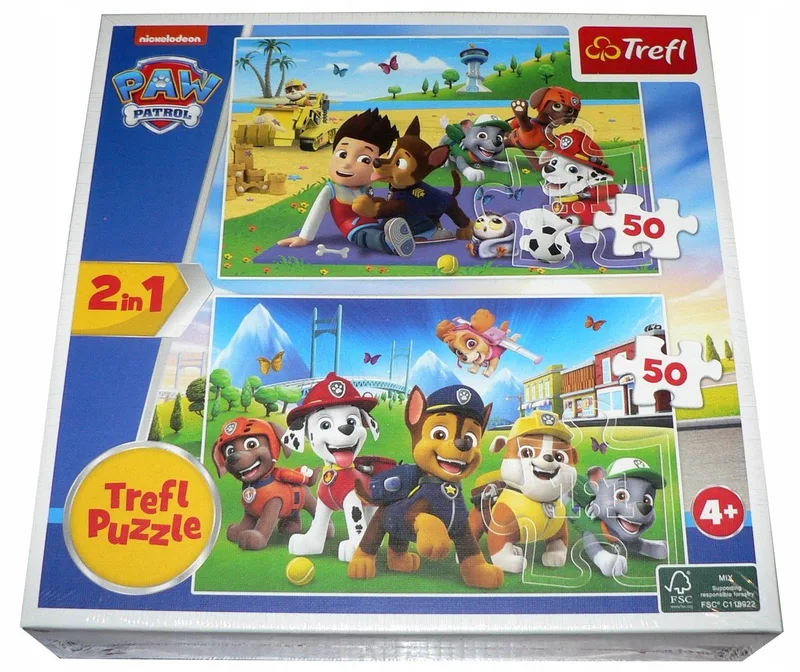 Paw Patrol Puzzels 2x50 Stuks - 2 in 1 from Trefl, Multicolour edition – box