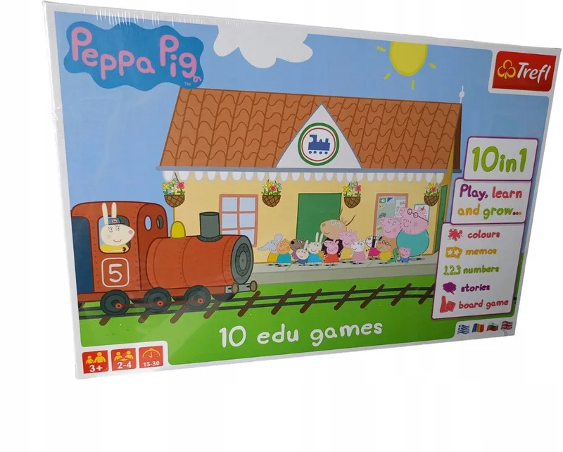 Peppa Pig 10 Educatieve Spelletjes - Leren en Plezier from Trefl – box