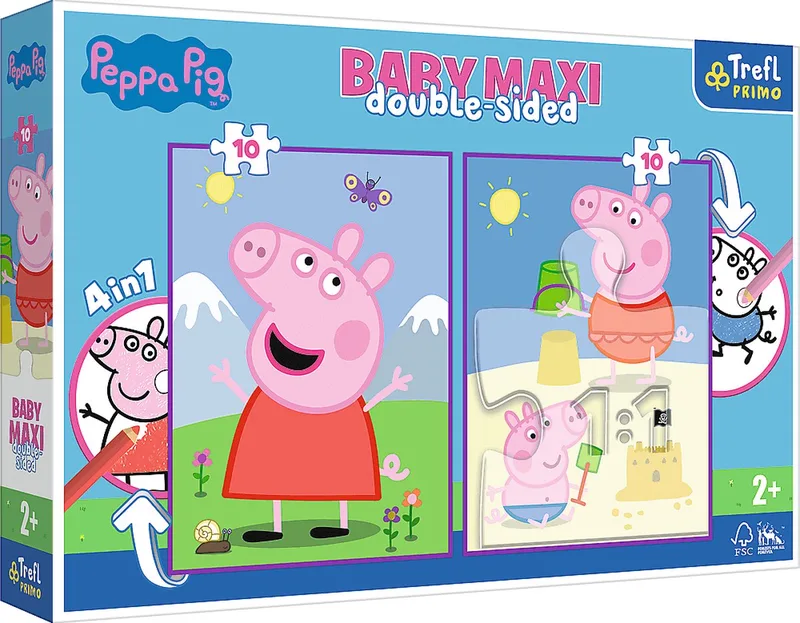 Peppa Pig Baby Maxi Good Day Legpuzzel 10 stuk(s) Stripfiguren van Trefl, editie Meerkleurig – doos