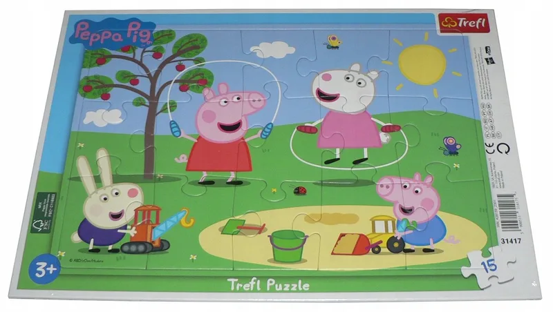 Peppa Pig puzzel met houten frame - 15 stukjes from Trefl – box