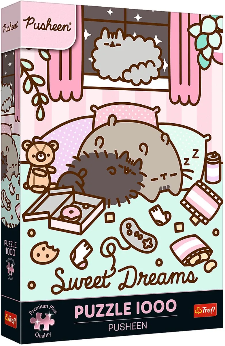 Premium Plus Quality Pusheen 1000, 1000 stuk(s), Kunst de Trefl, édition Multicolore – boîte