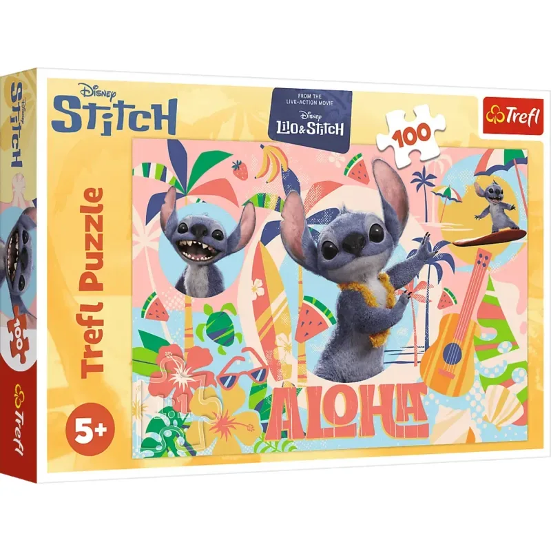 puzzel 100 stukjes - Disney Stitch en vrienden - FSC karton. from Trefl, Multicolour edition – box 2 of 2