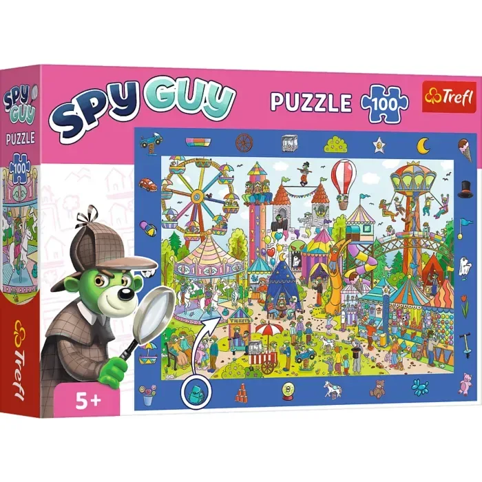 puzzel - 100 stukjes - Observation - Spy Guy - pretpark. från Trefl, utgåva Flerfärgad – kartong 2 av 2
