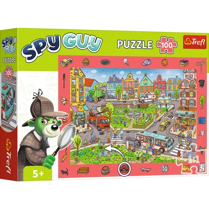 puzzel 100 stukjes - Spy Guy - stad - observatiepuzzel. from Trefl, Multicolour edition – box 2 of 2