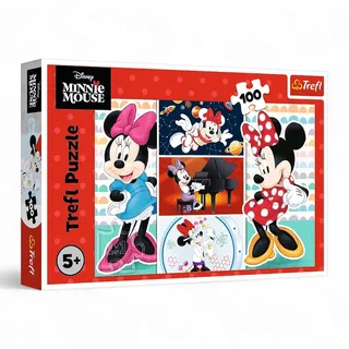Puzzel 100 Stukjes - Vrolijke Minnie Mouse from Trefl, Multicolour edition – box 1 of 2