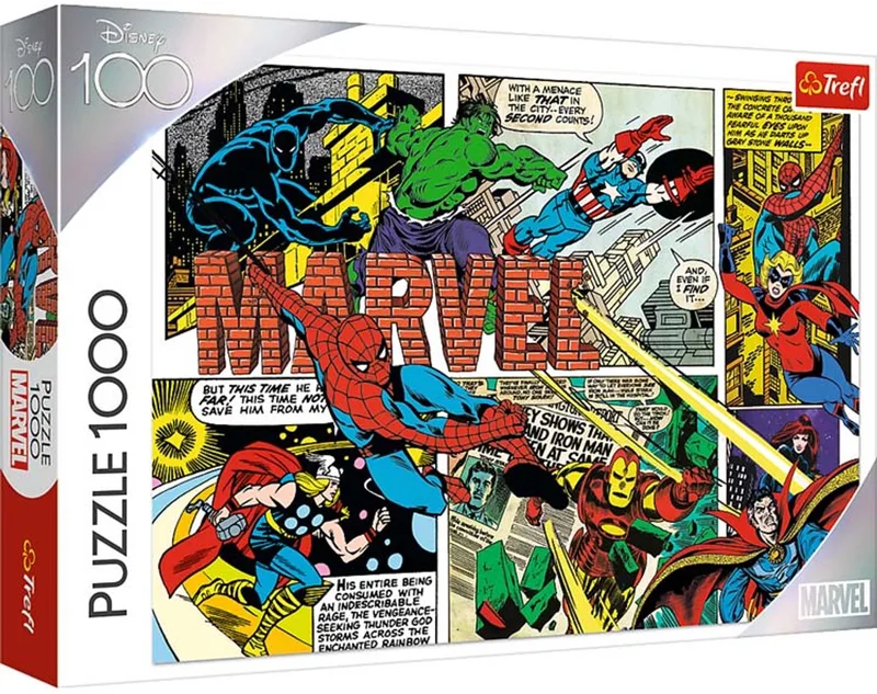 puzzel 1000 stukjes Avengers Disney 100 - legpuzzel Marvel. van Trefl, editie Meerkleurig – doos