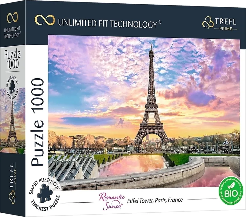 puzzel - 1000 stukjes från Trefl, utgåva Eiffeltoren Parijs – kartong