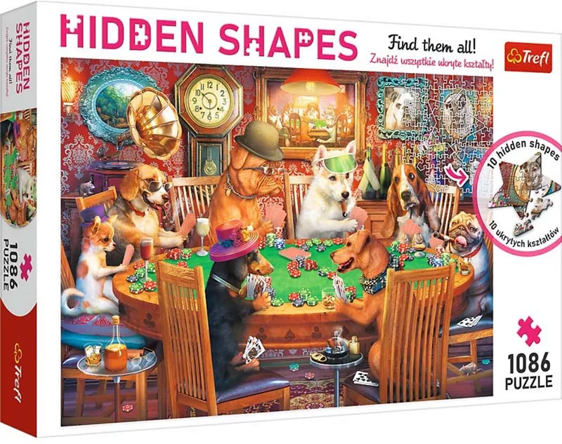 puzzel 1000 stukjes Hidden Shapes - Game Night legpuzzel. van Trefl, editie Meerkleurig – doos