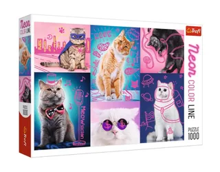 puzzel 1000 stukjes katten - Super cats dierenpuzzel. de Trefl, édition Diversen kleuren – boîte 2 sur 2