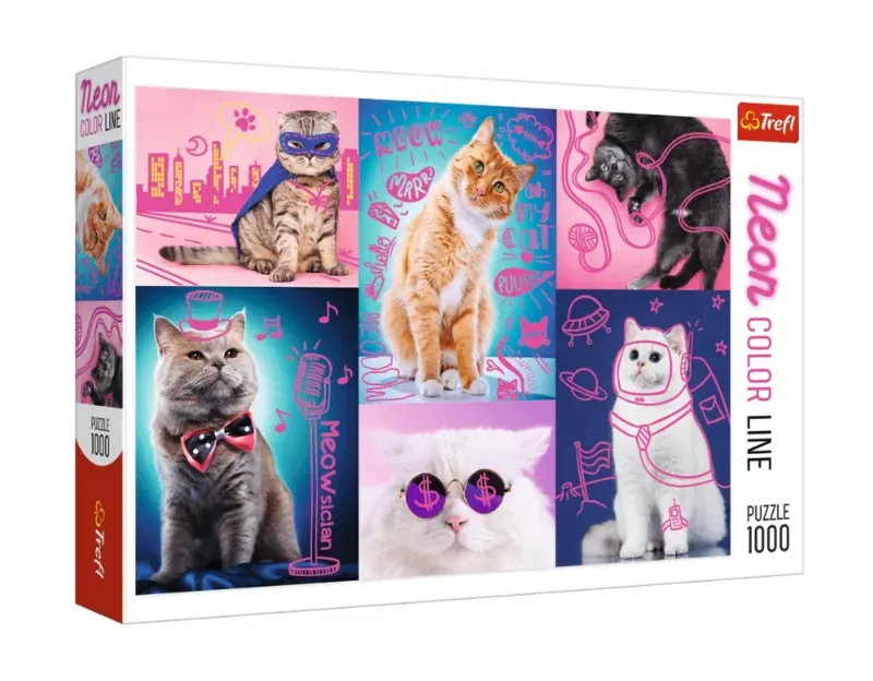 puzzel 1000 stukjes katten - Super cats dierenpuzzel. de Trefl, édition Diversen kleuren – boîte 2 sur 2