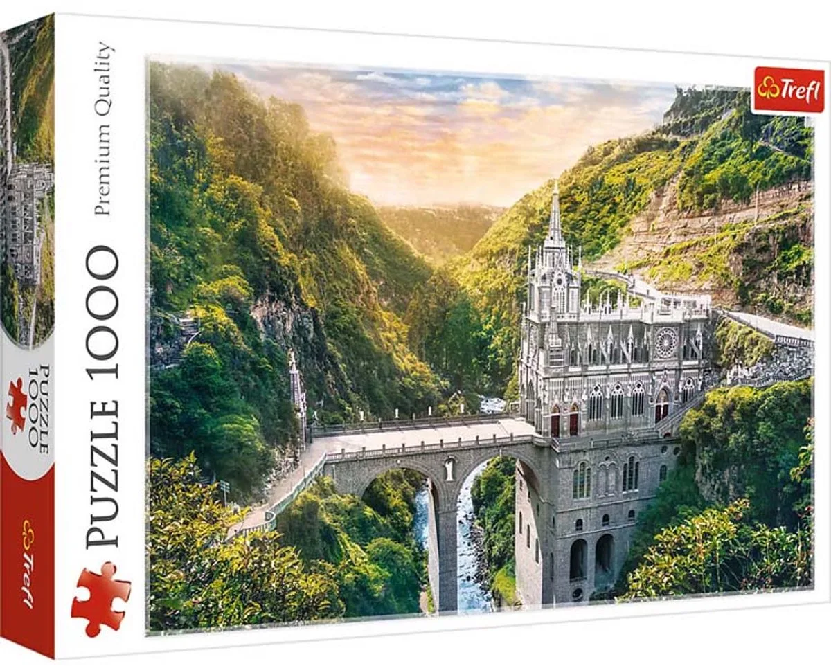 puzzel 1000 stukjes - Las Lajas Sanctuary Colombia legpuzzel. van Trefl, editie Meerkleurig – doos
