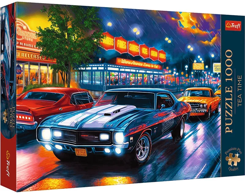 puzzel 1000 stukjes Premium Plus - Tea Time Night drive FSC. van Trefl, editie Meerkleurig – doos