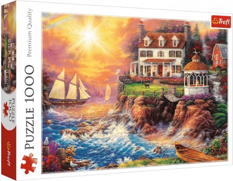 puzzel - 1000 stukjes fra Trefl, Stille Haven-udgave – æske