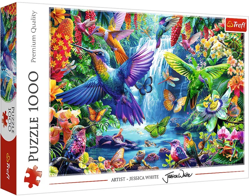 puzzel 1000 stukjes - Tropical Hummingbirds puzzel. de Trefl, édition Multicolore – boîte