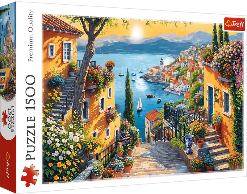 puzzel 1500 stukjes - Seaside view - FSC Mix 70% puzzel. from Trefl, Multicolour edition – box