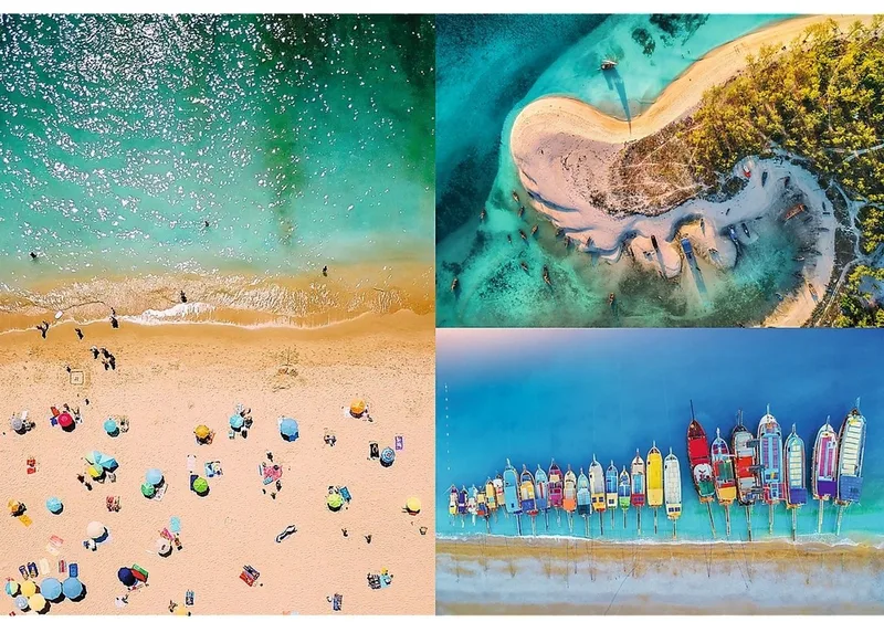 puzzel 1500 stukjes strand zee FSC gecertificeerd. van Trefl, editie Meerkleurig – doos