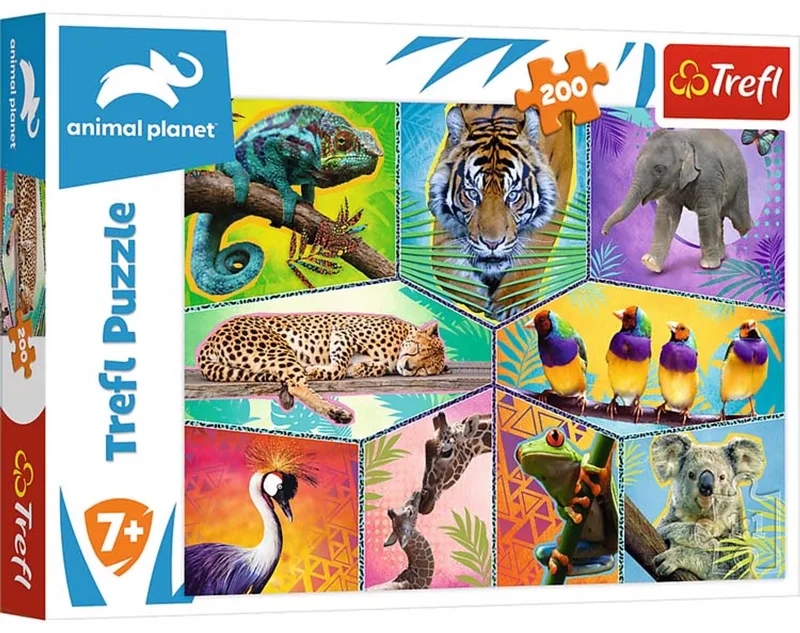 puzzel 200 stukjes - exotische dieren Discovery Animal Planet. van Trefl, editie Meerkleurig – doos