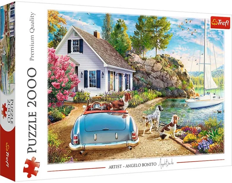 puzzel 2000 stukjes Holiday Haven - vakantie puzzel voor volwassenen. van Trefl, editie Meerkleurig – doos