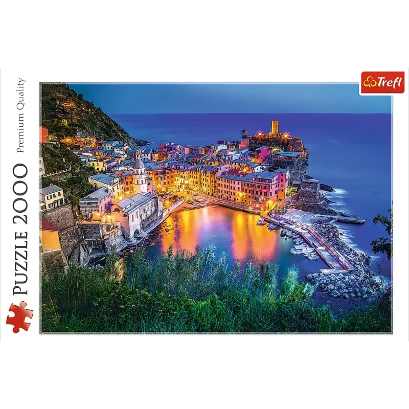 puzzel 2000 stukjes - Vernazza bij schemering premium kwaliteit. von Trefl, Ausgabe Mehrfarbig – Schachtel 2 von 2