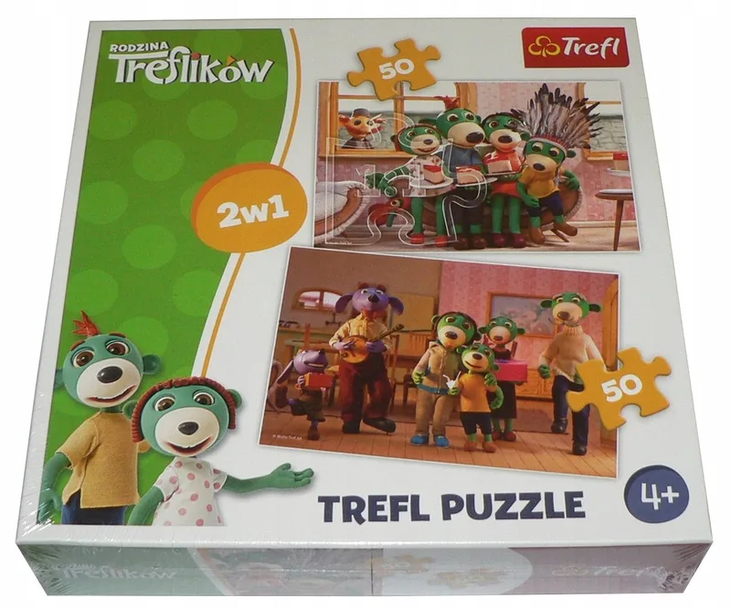 Puzzel 2x50 Stuks - Familie Treflik - 2 in 1 van Trefl – doos